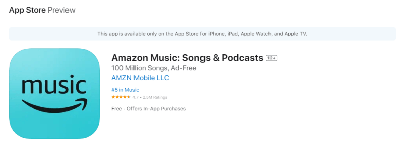 Amazon Music App for Mac
