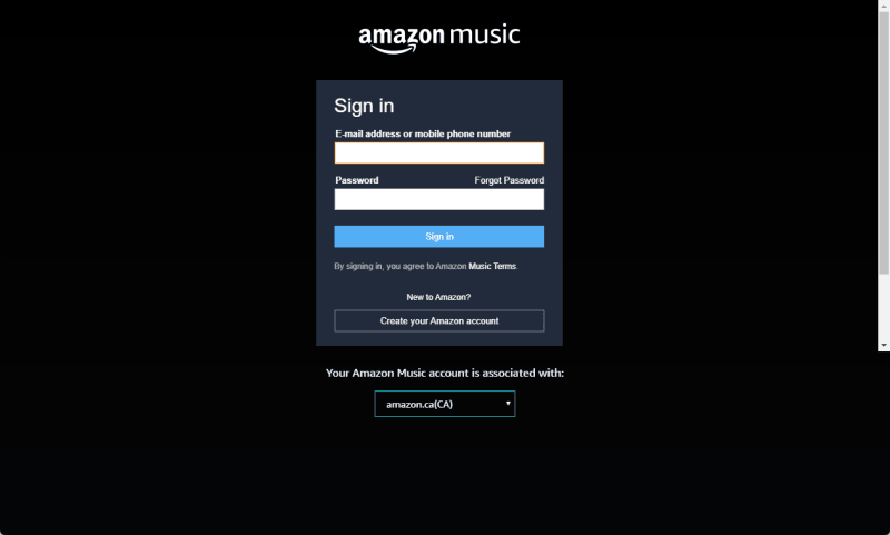 Amazon Music Login