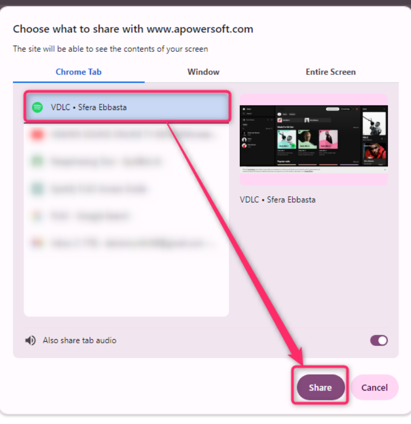 Apowersoft Record Spotify Music