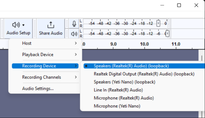 Audacity Recording Device