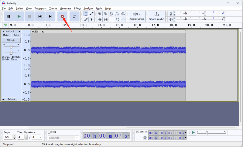 Audacity Start Recording