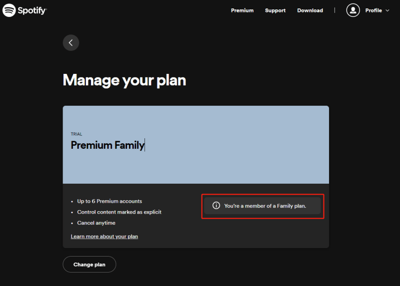 Check the Spotify Premium Status