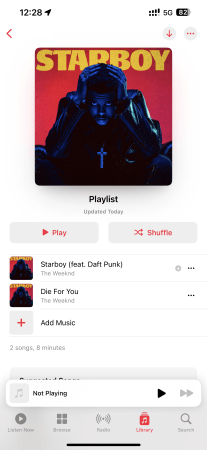 Create New Playlist on Apple Music