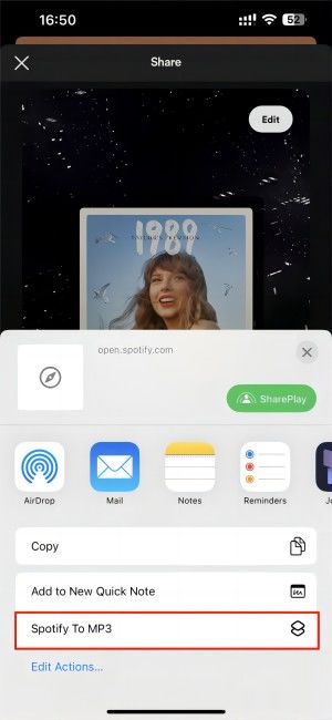 Download Spotify Song on Shortcuts