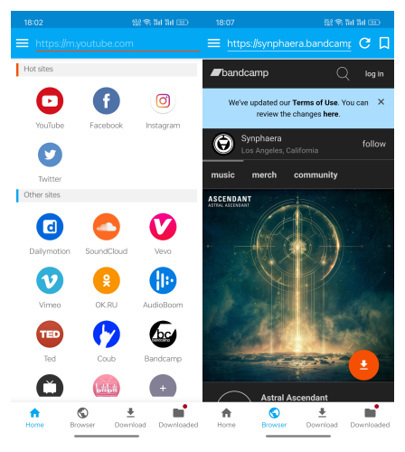 Bandcamp Downloader on Android