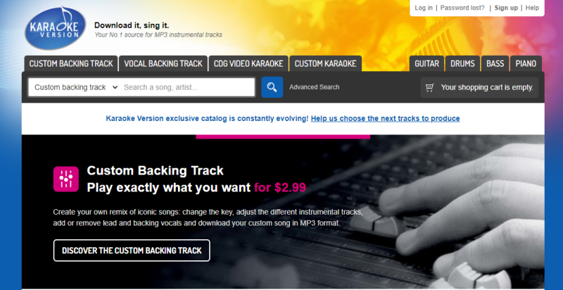 Download Karaoke Songs on Karaoke Version