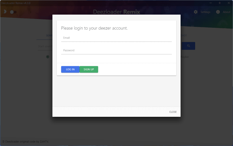 Login to Deezer Account