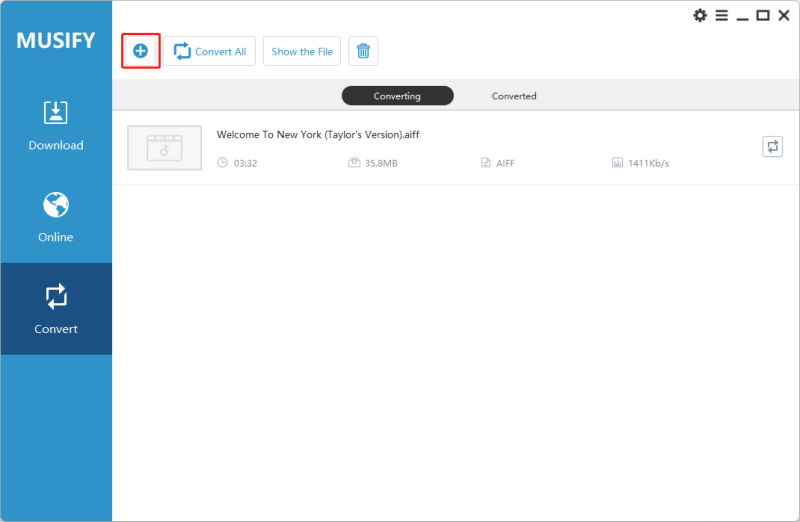 Musify Upload AIFF File