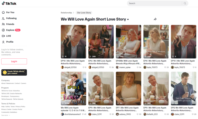 Watch We Will Love Again on Tik Tok